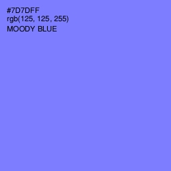 #7D7DFF - Moody Blue Color Image